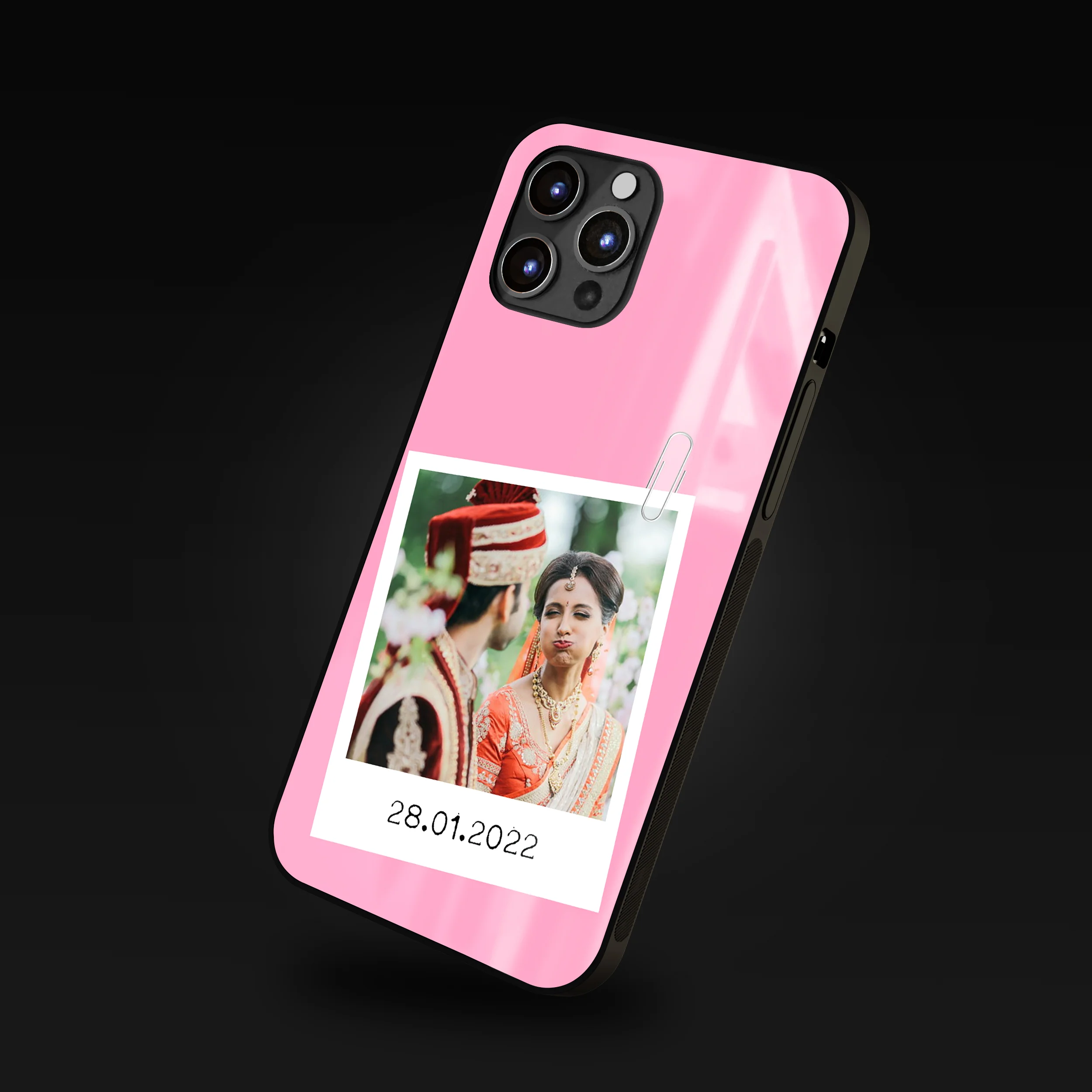 Personalized Photo Phone Glass Case with Customized Year - Image 4