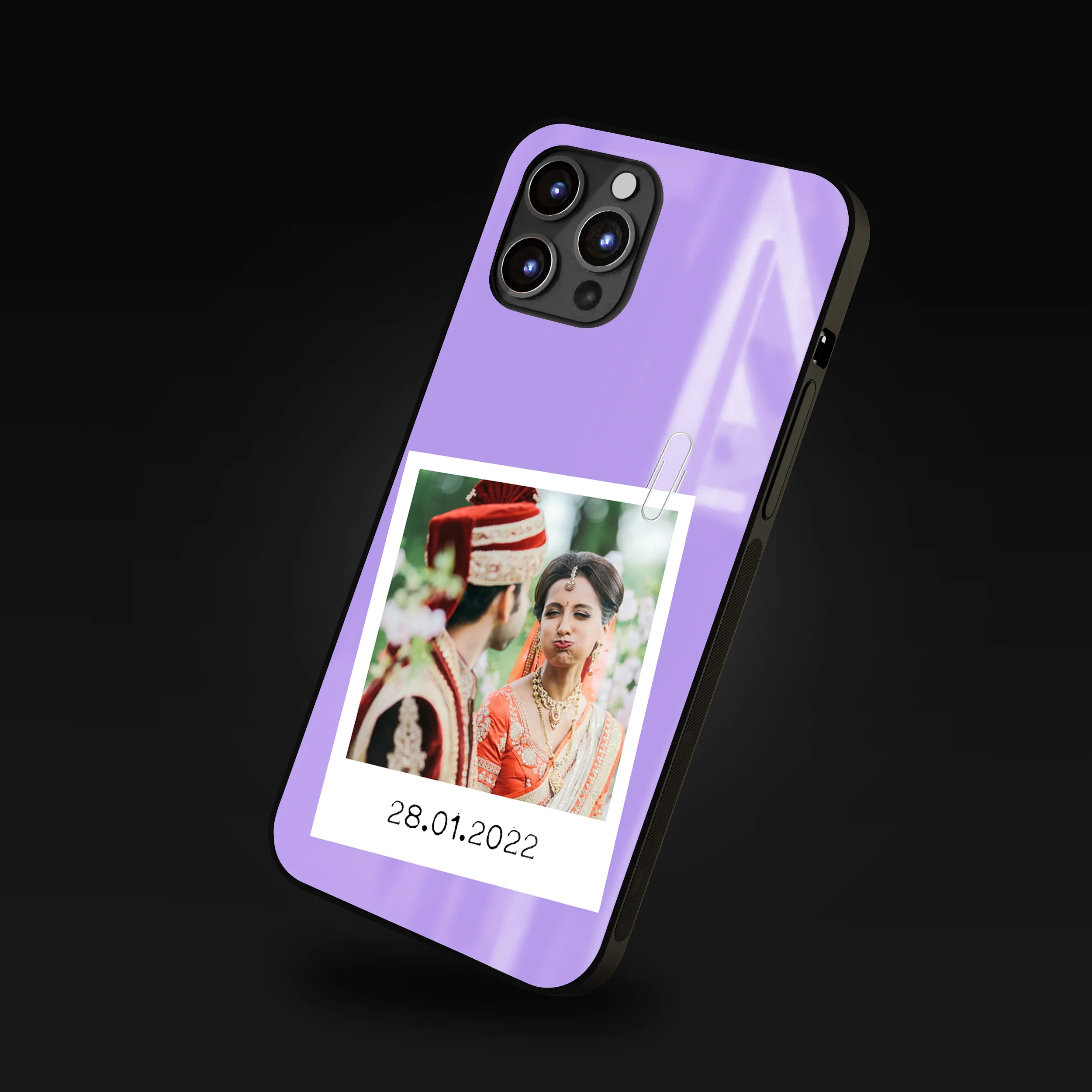 Personalized Photo Phone Glass Case with Customized Year - Image 5