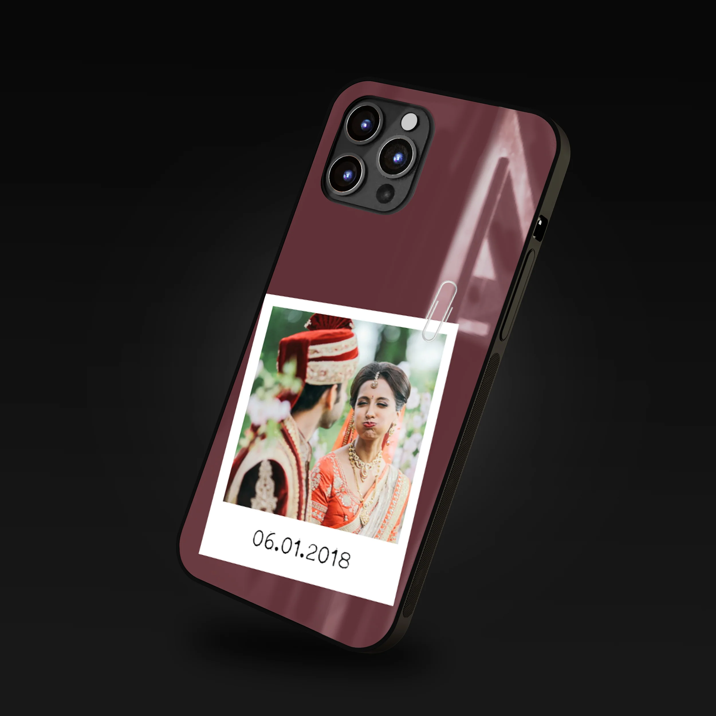 Personalized Photo Phone Glass Case with Customized Year - Image 9