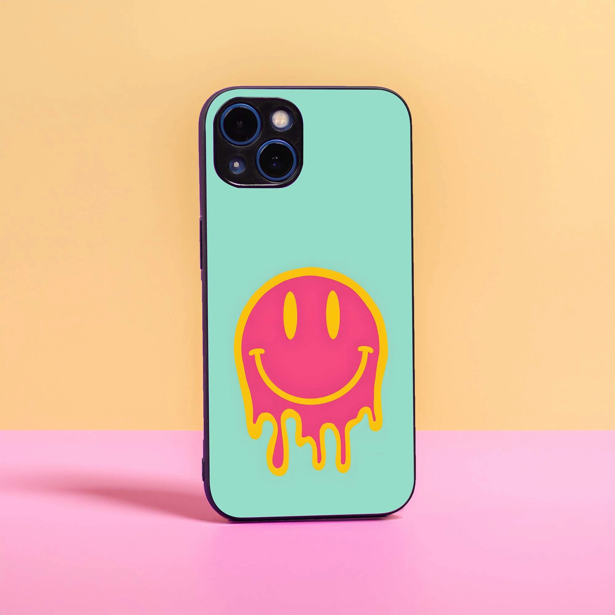Pink Drop Smiley Sleek Hybrid Case