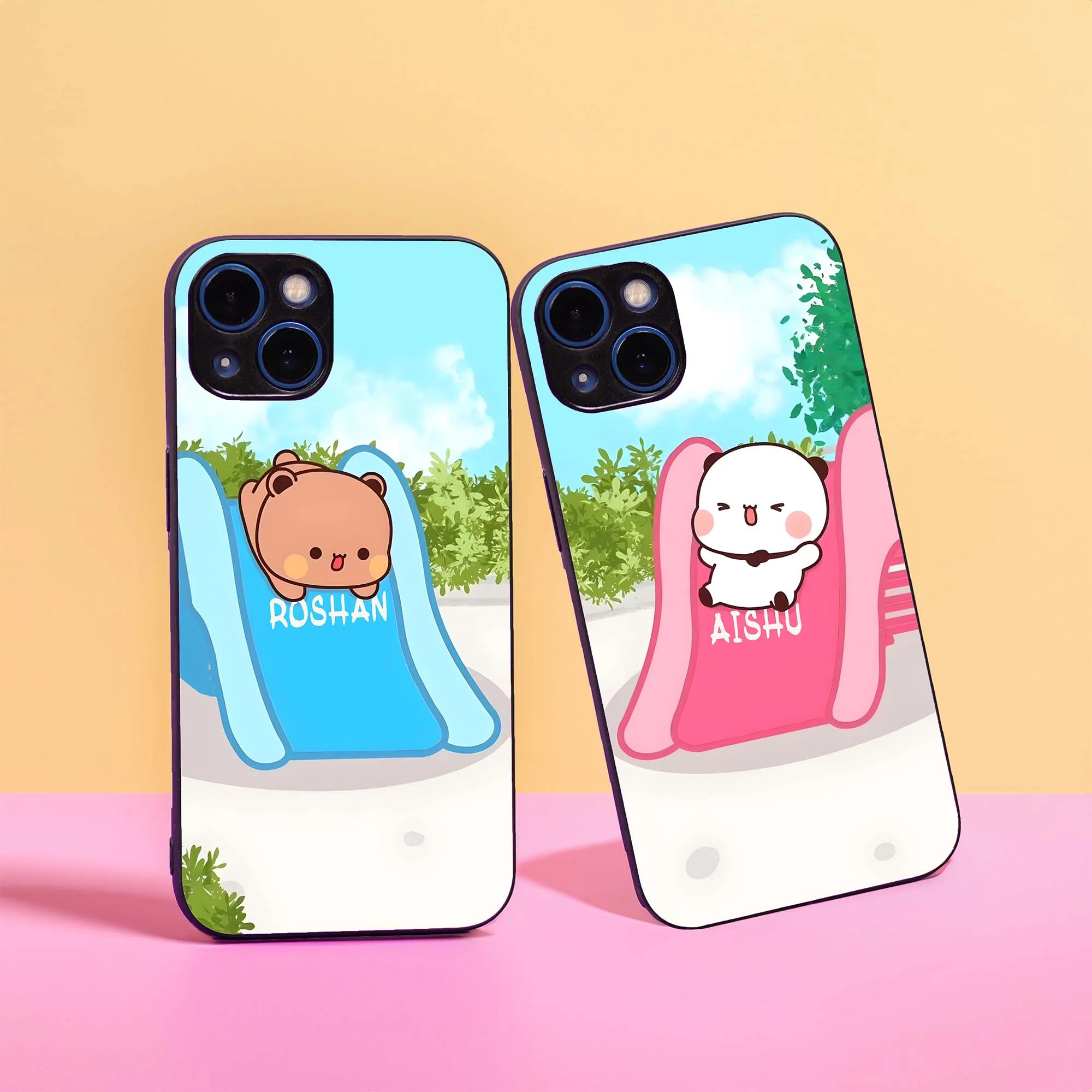 Playful Dudu Bubu Couple Glass Case