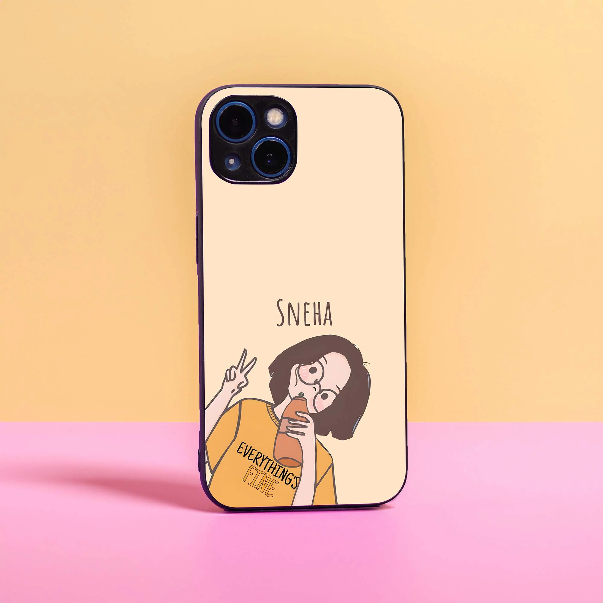 Playful Girl Name Glass Case