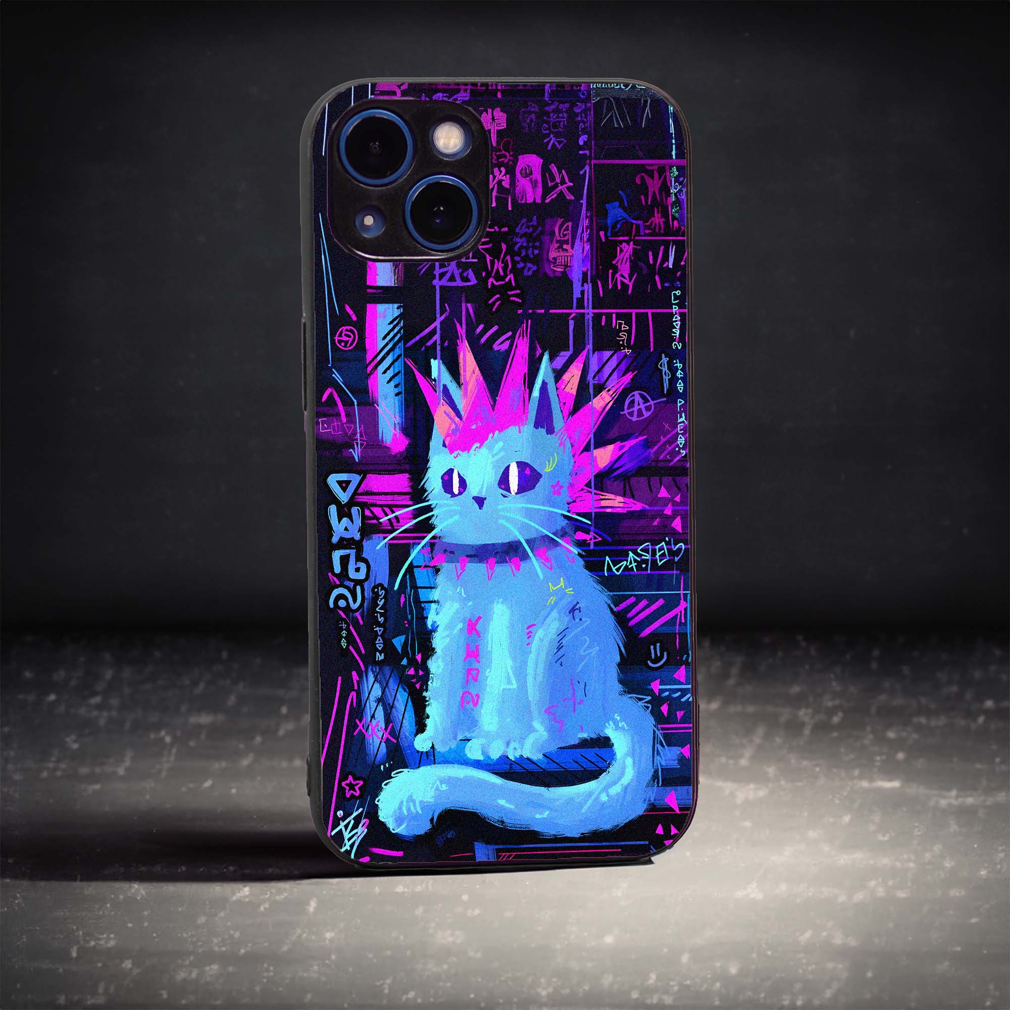 Psychedelic Cat Sleek Hybrid Case
