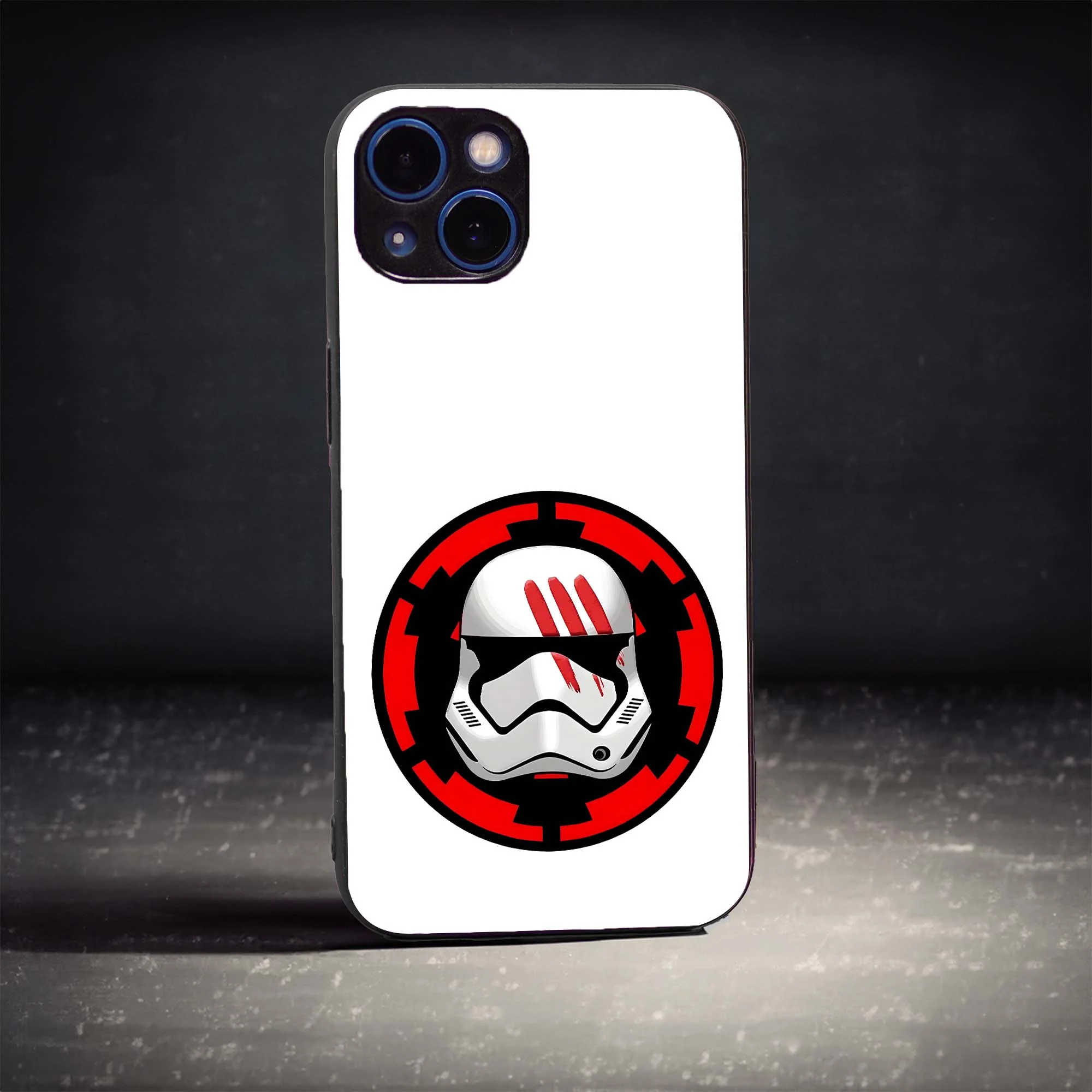 Red and White Glass Case
