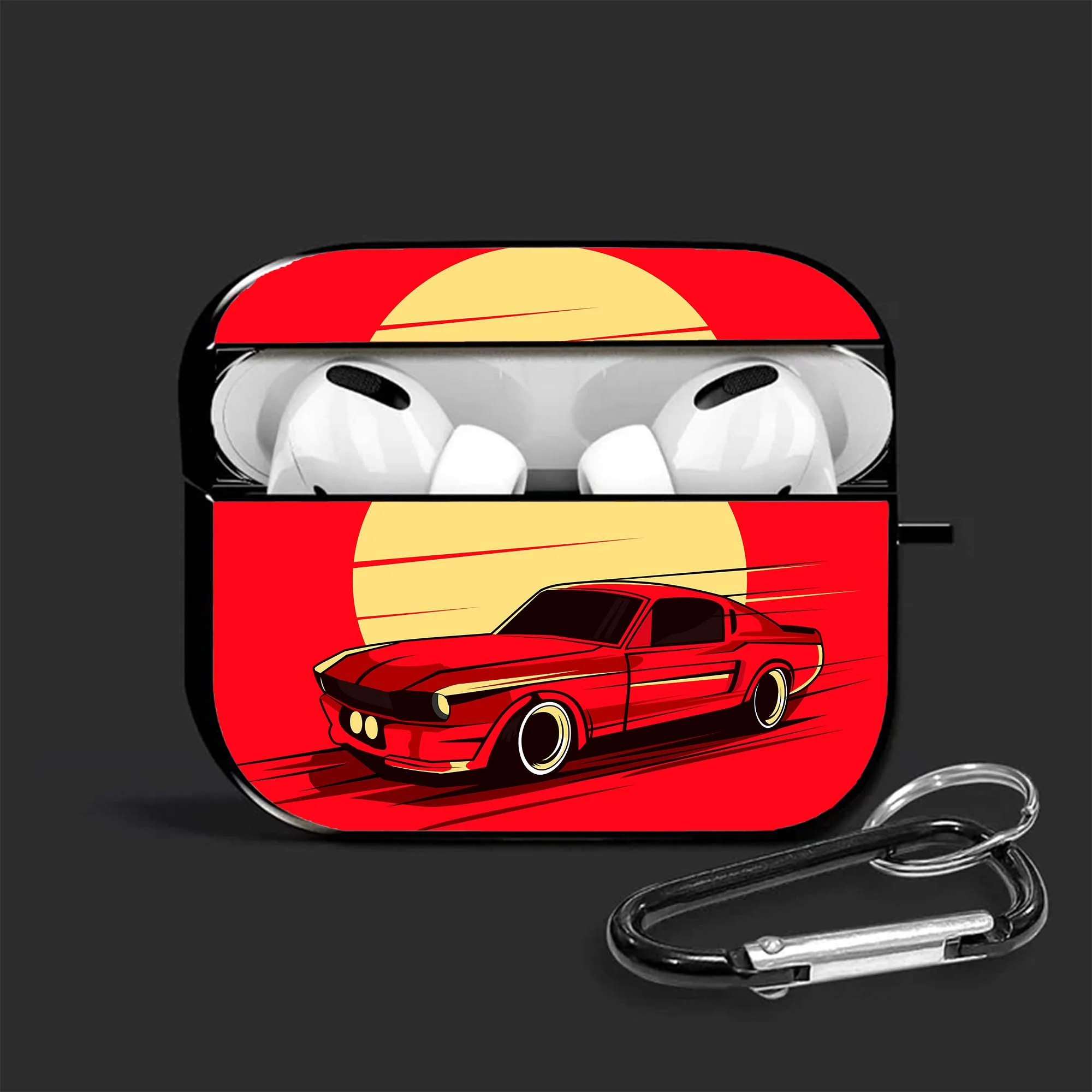 Red Hot Airpods Glass Case