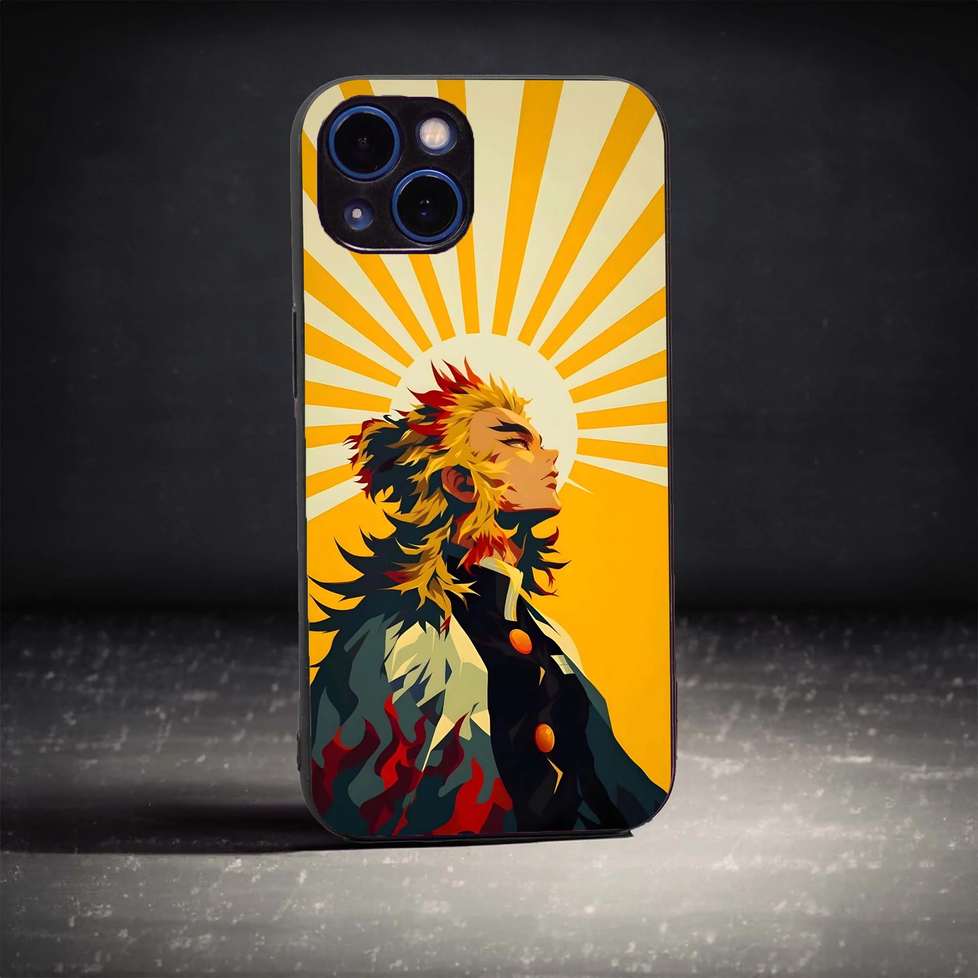 Rengoku Trippy Art Glass Case