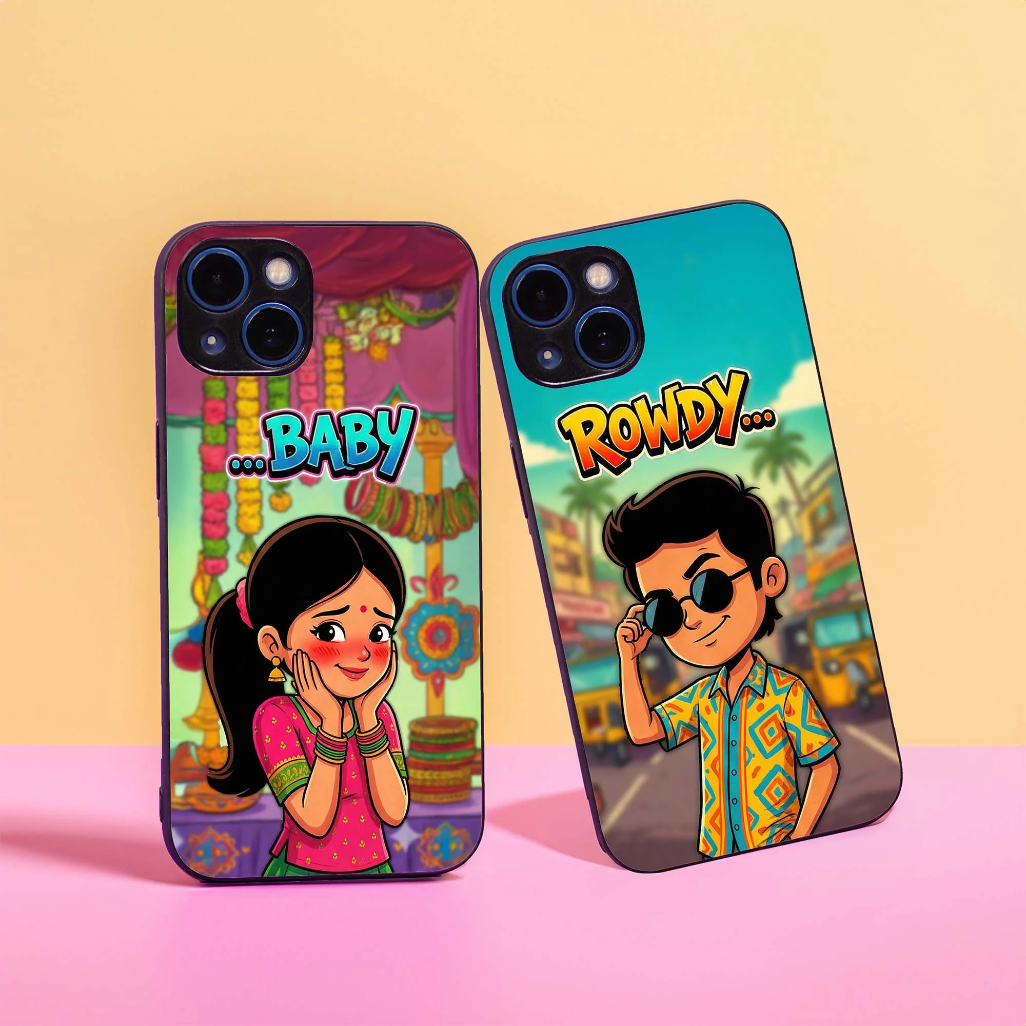 Rowdy Baby Couple Glass Case