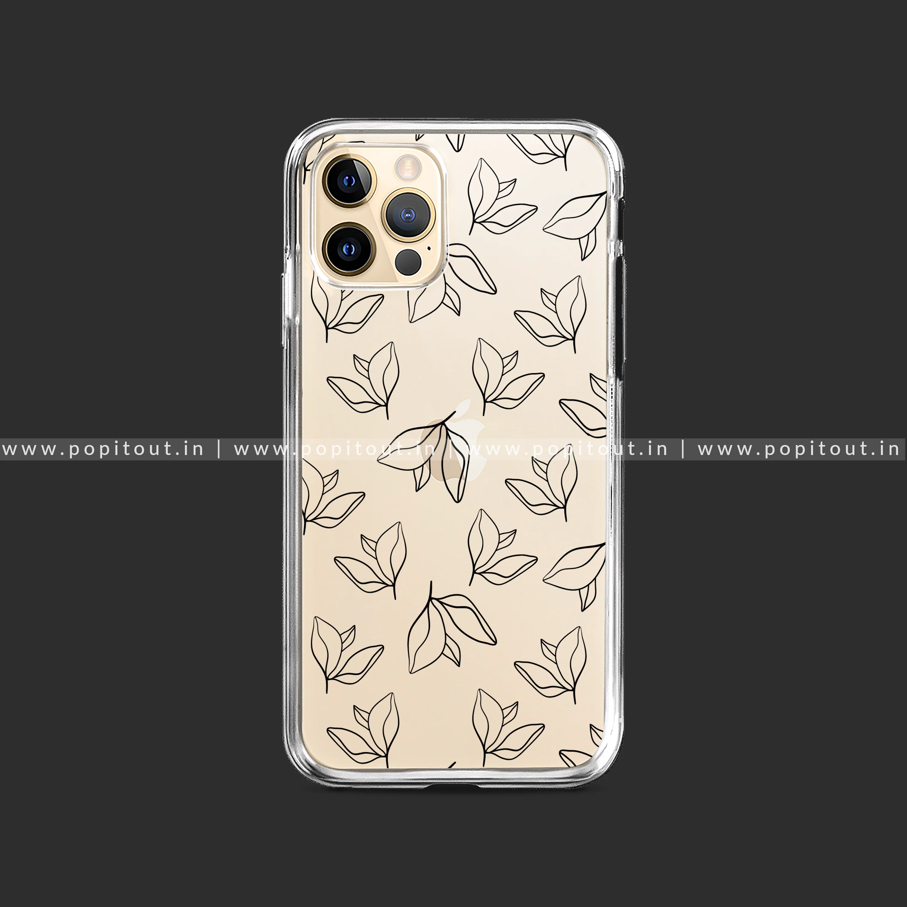 Rustic Artline Leaf Silicon Clear Case