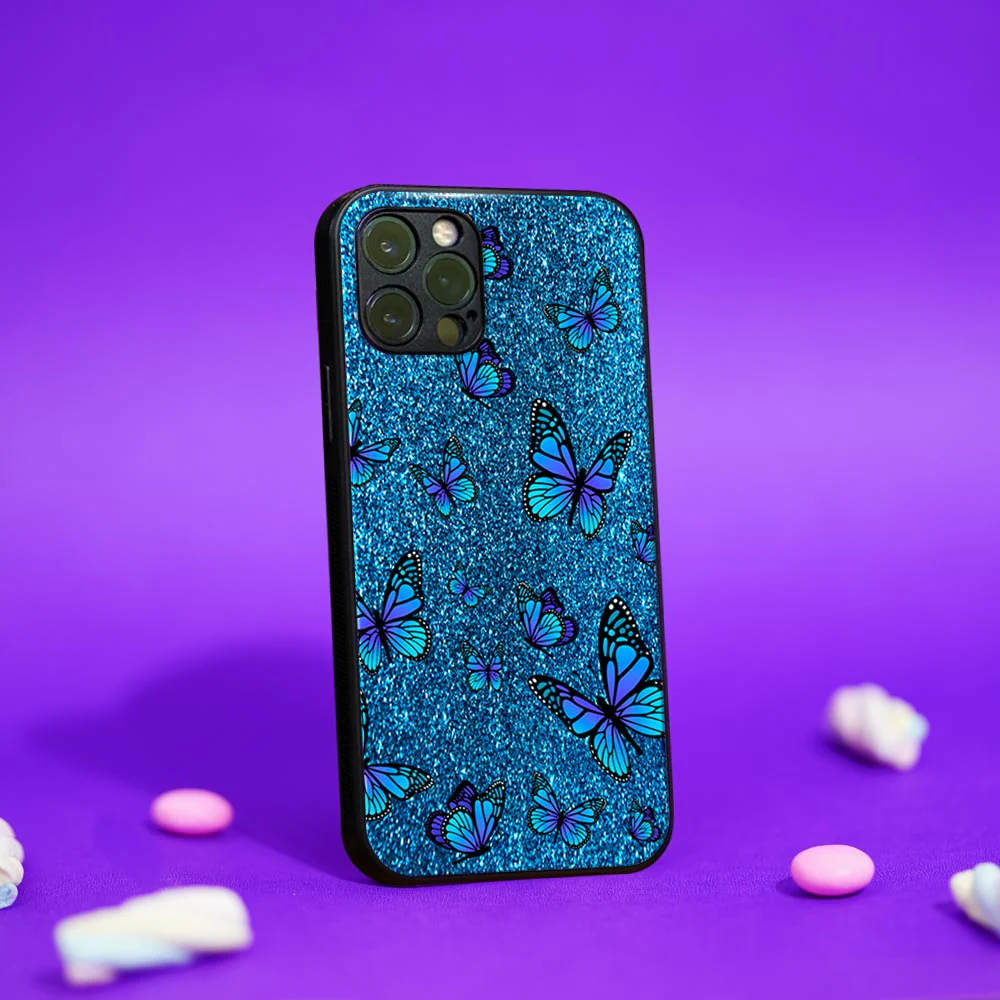 Shimmer Butterfly Glass case