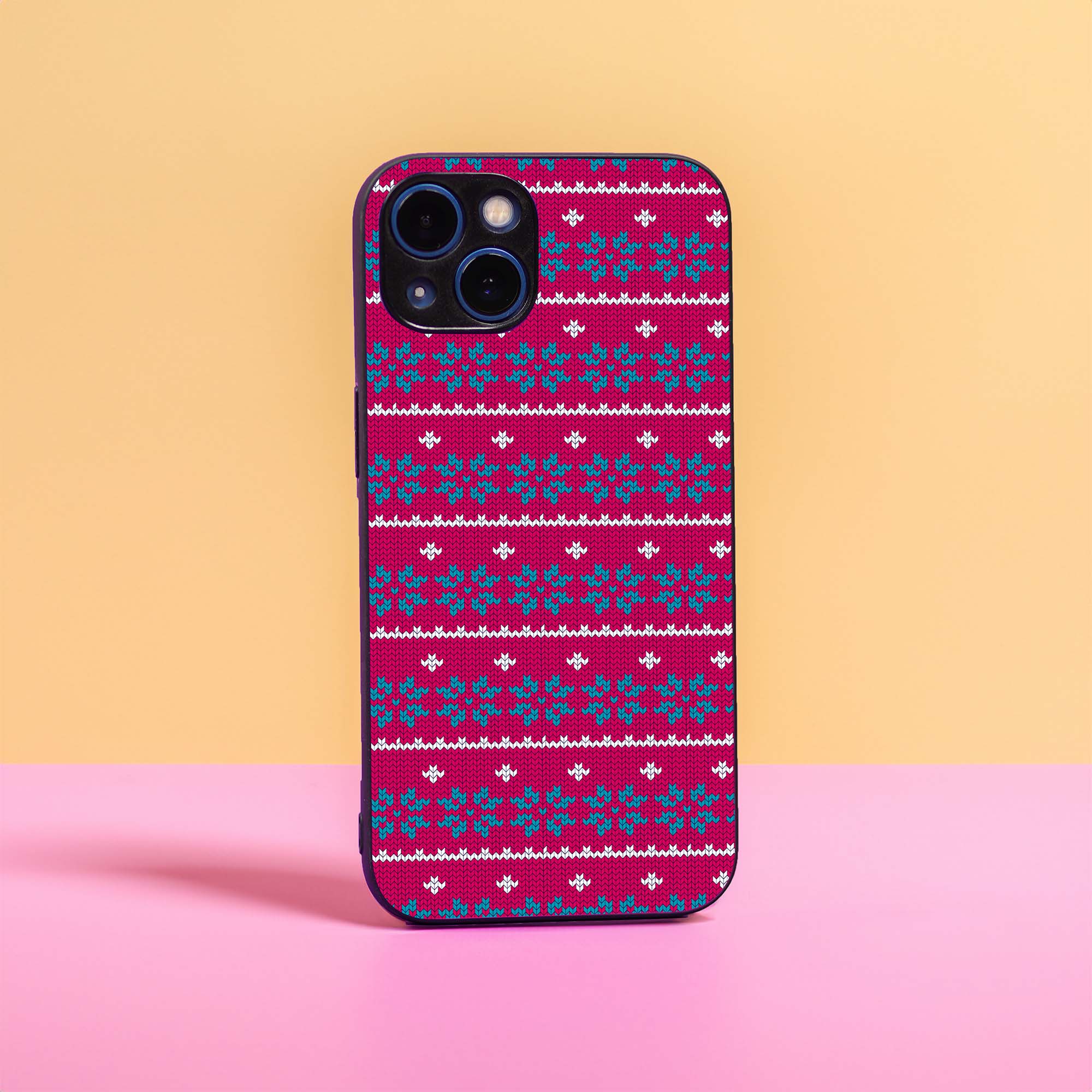 Snowflakes Knitted pattern glass case