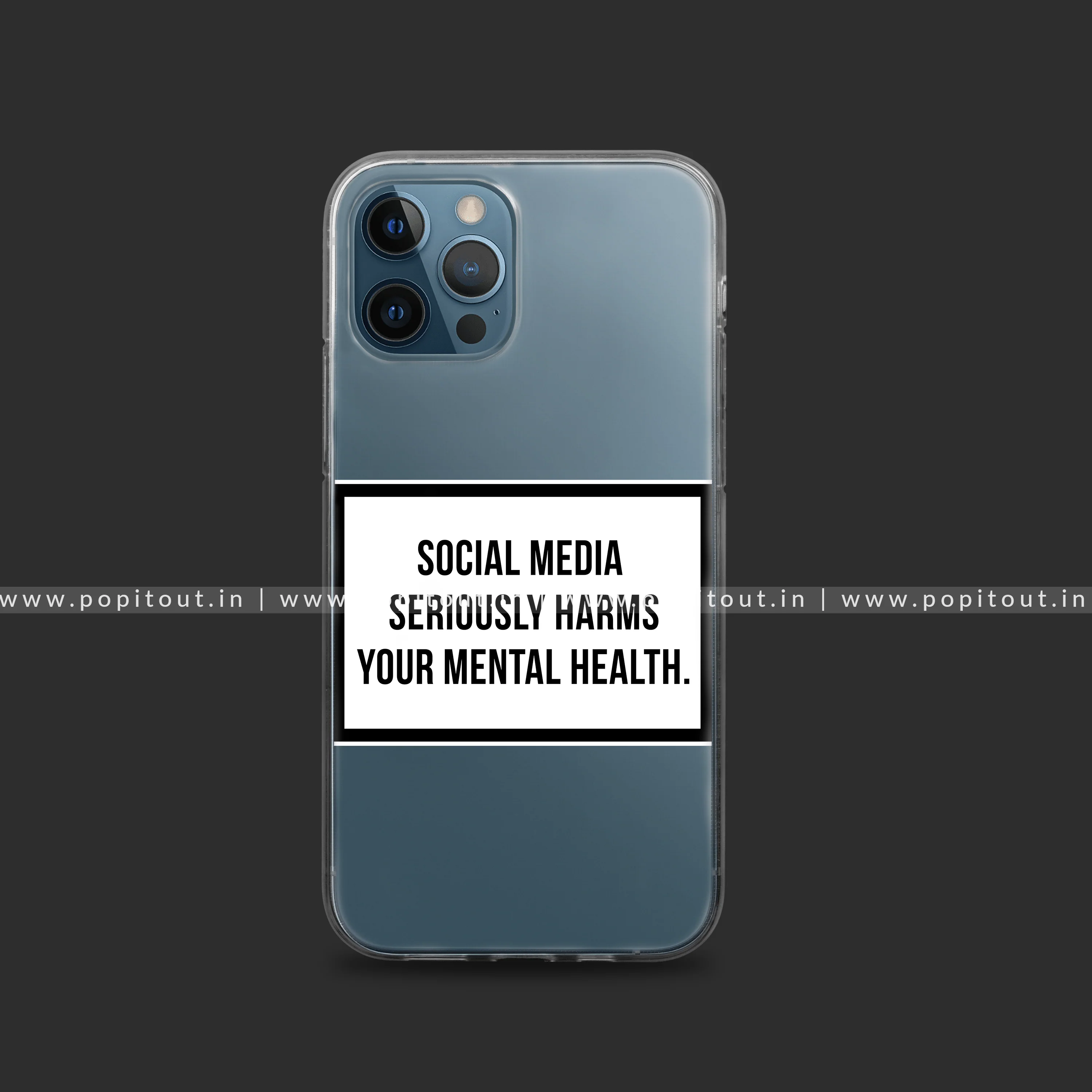 Social Media Slogan Silicon Clear Case - Image 2