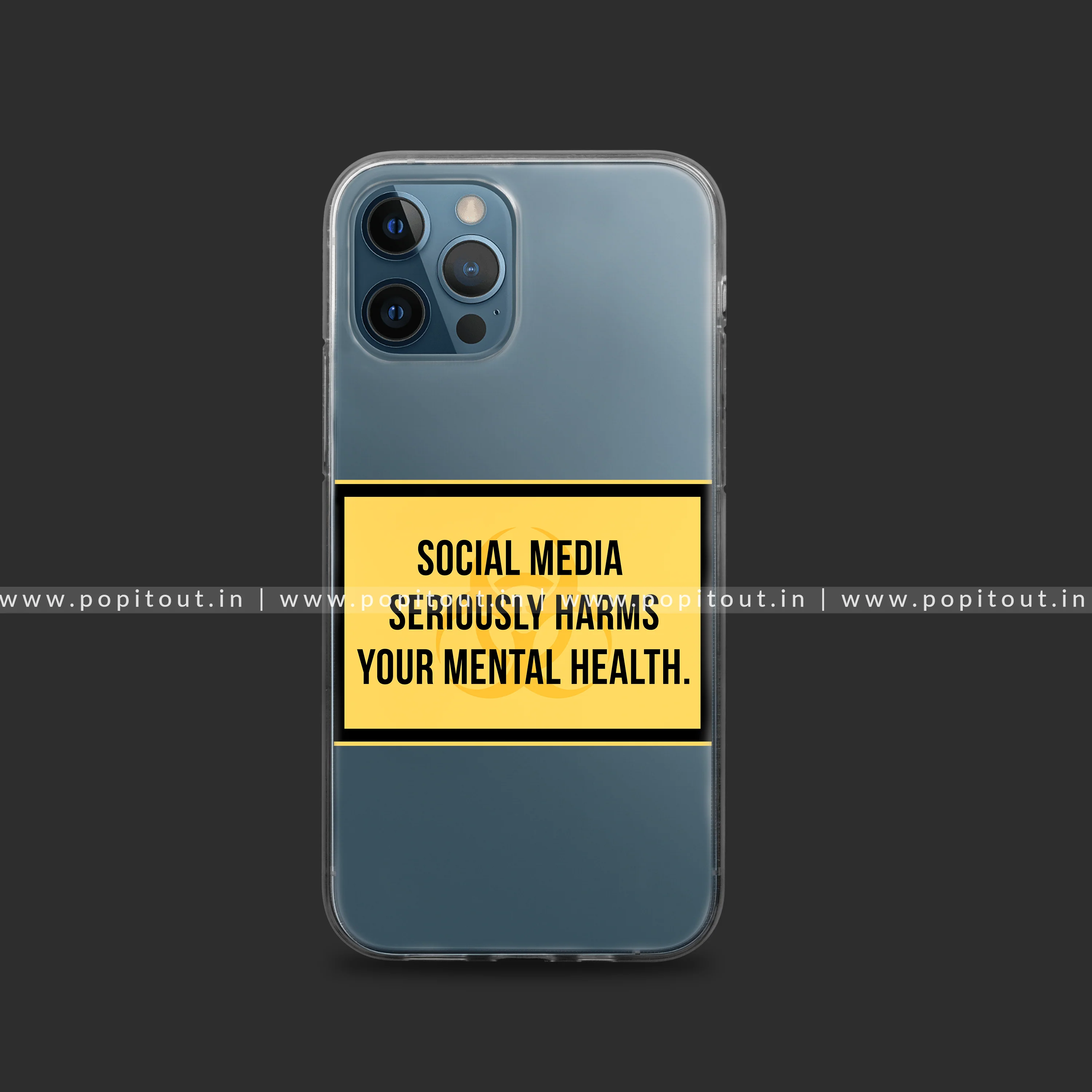 Social Media Slogan Silicon Clear Case - Image 3