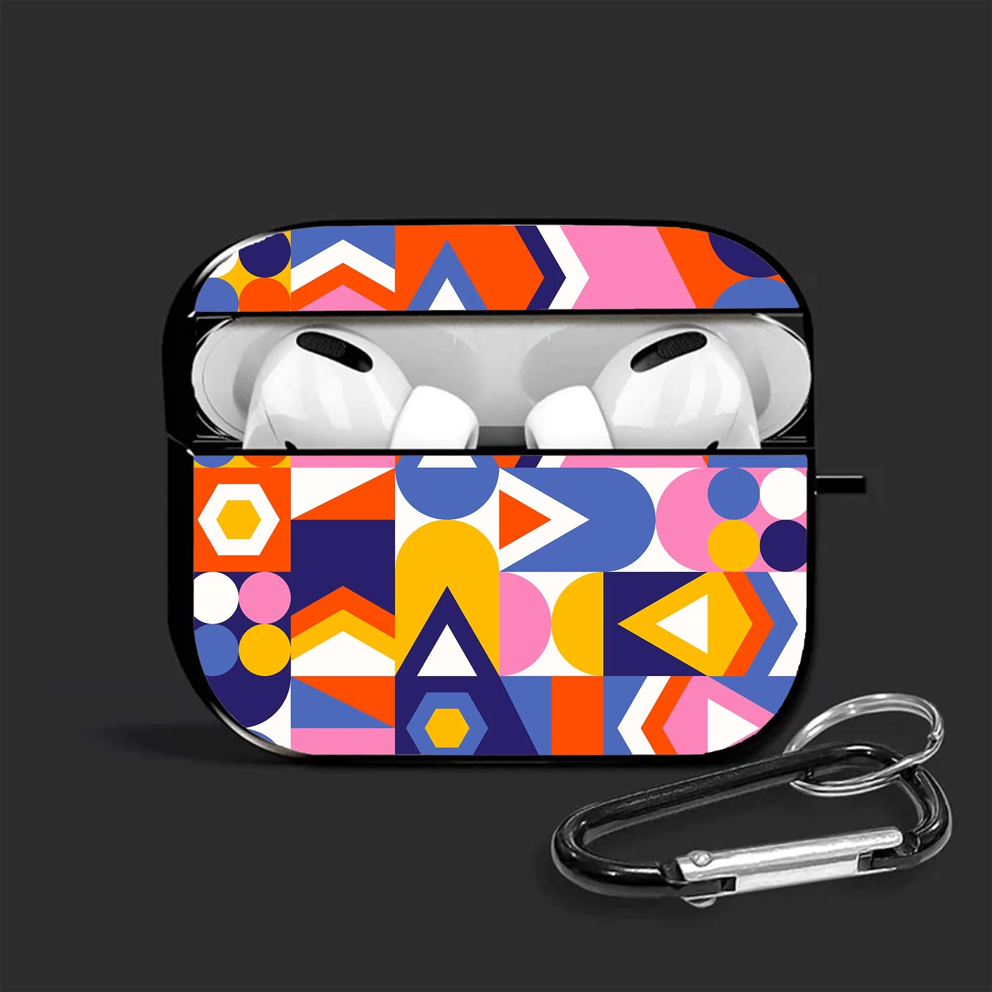Squarish Pattern Airpods Glass Case