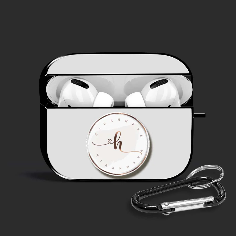 Stamp Aesthetics Name Airpods Glass Case