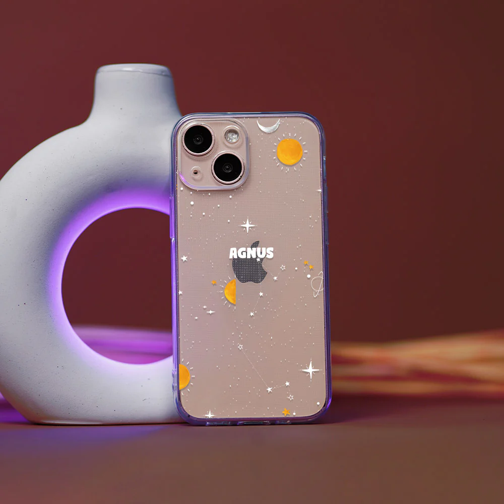 Stars and Moon Name Silicon Case
