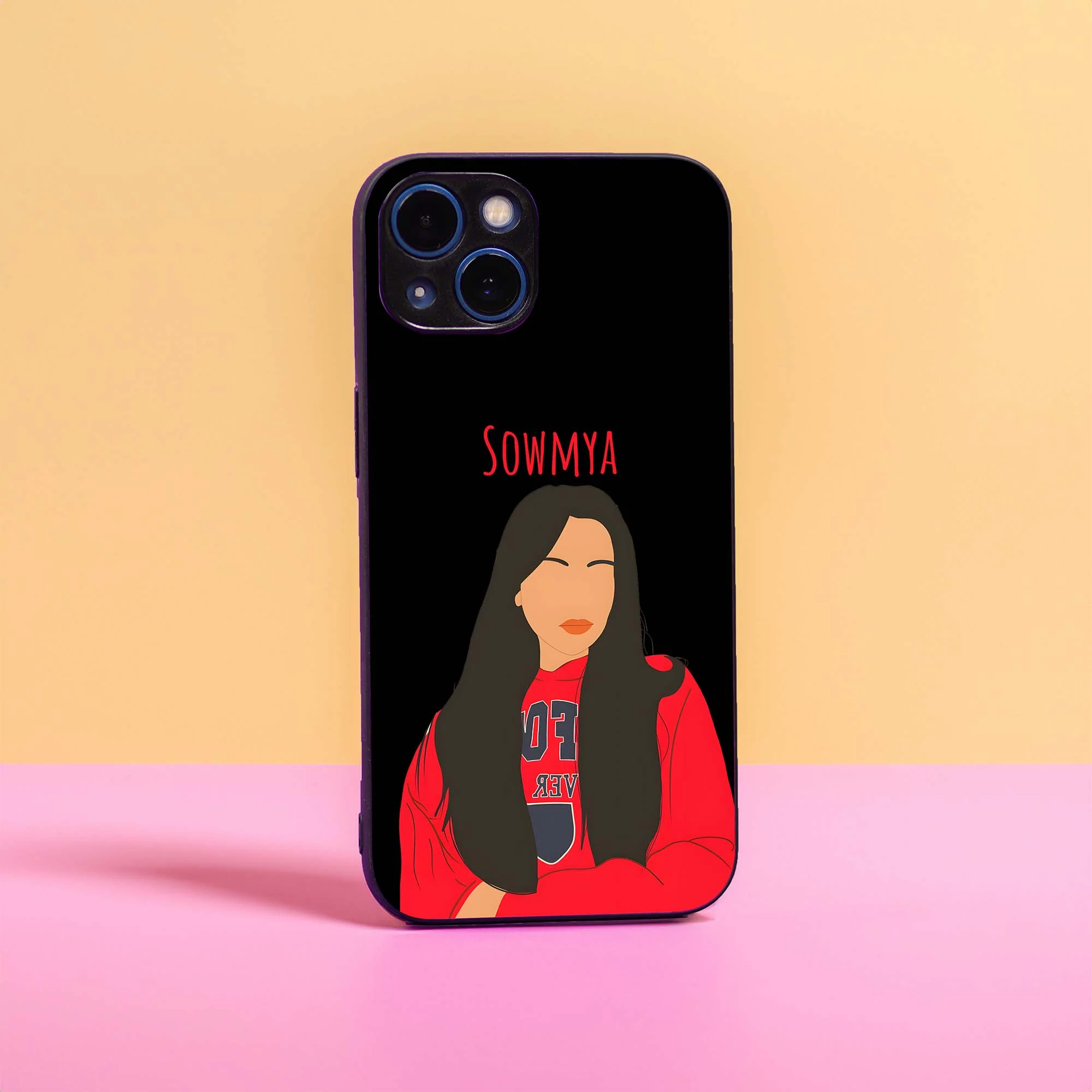 Stylish Girl Name Glass Case