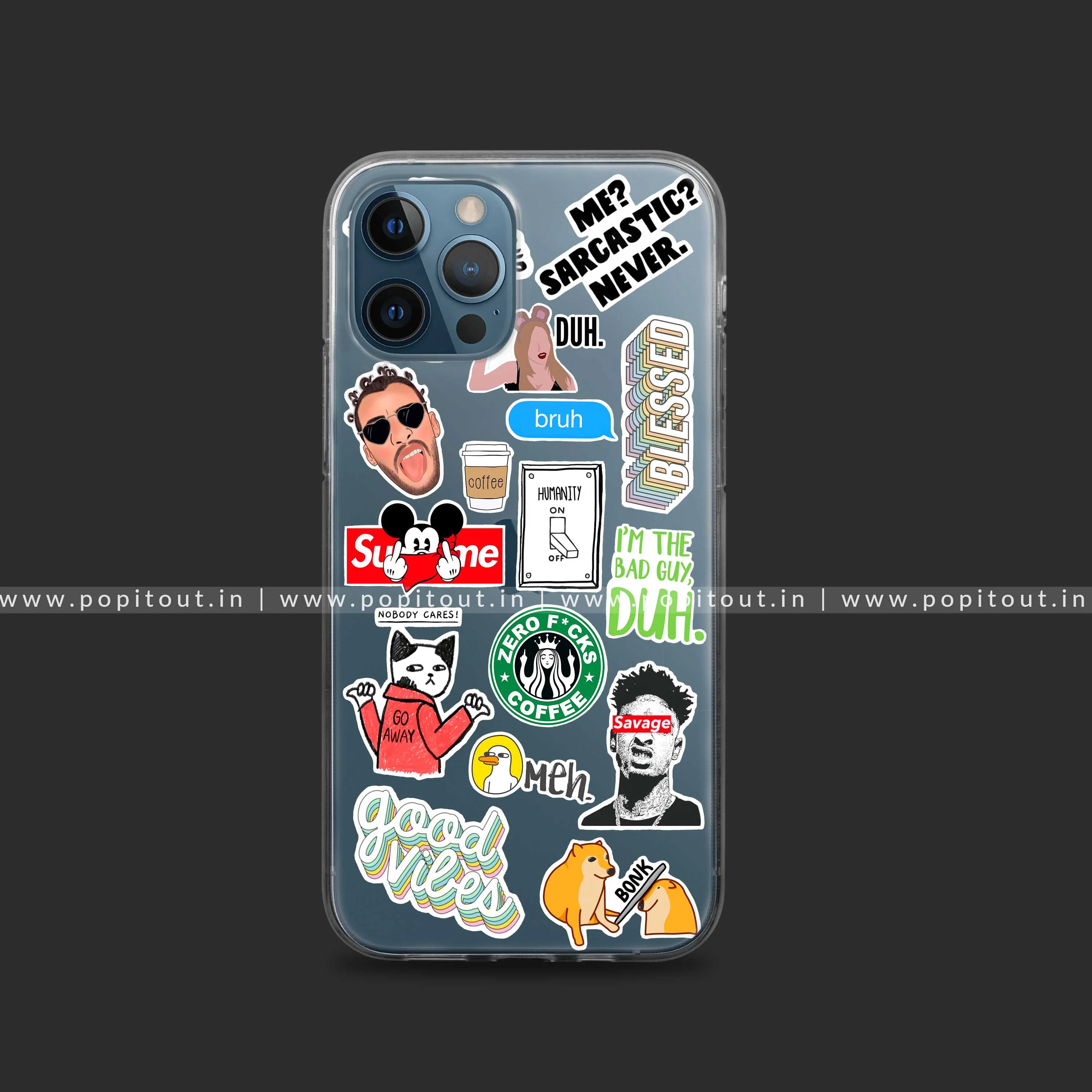 Swag Sticker Silicon Clear Case - Image 3