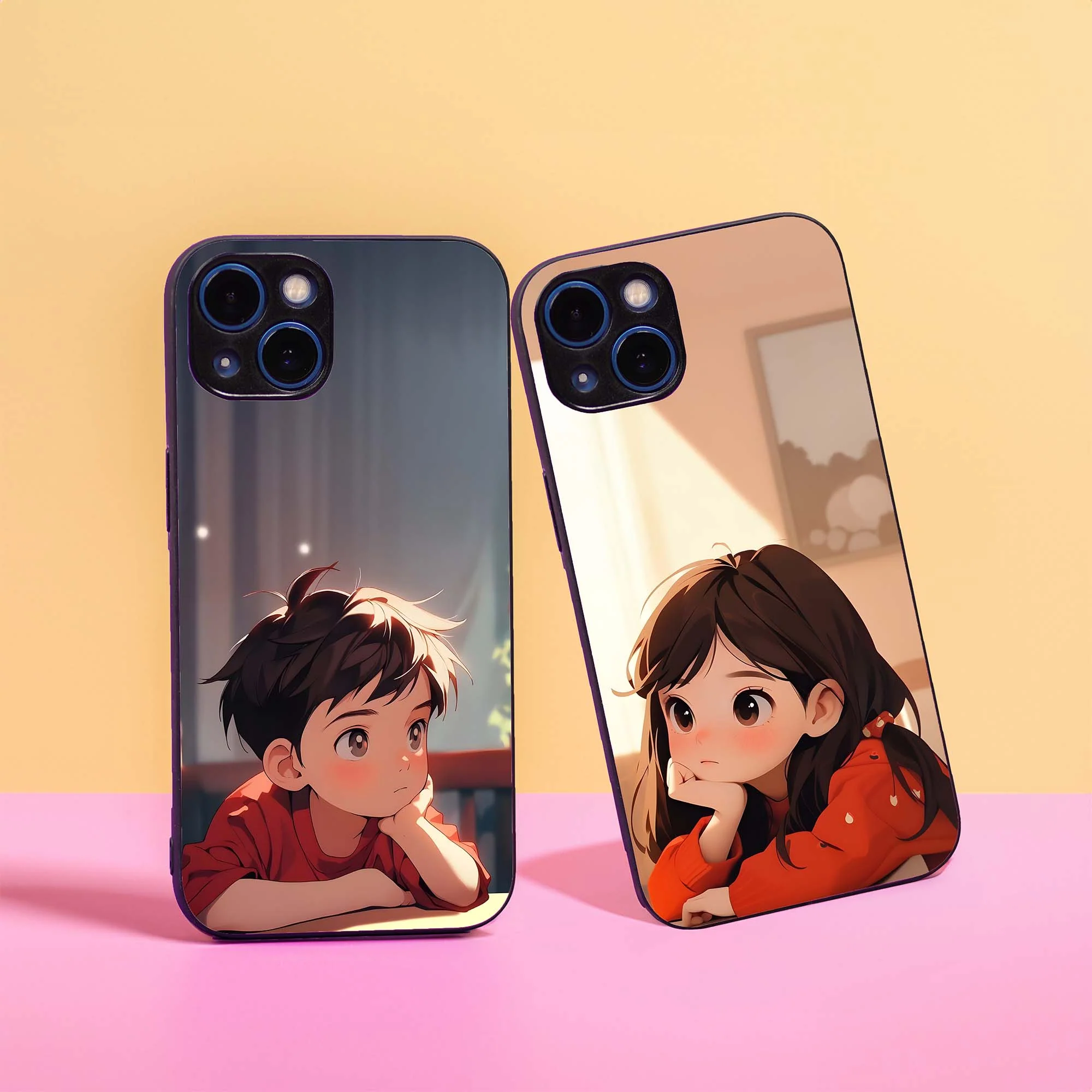 Thinking about you! Couple Glass Case