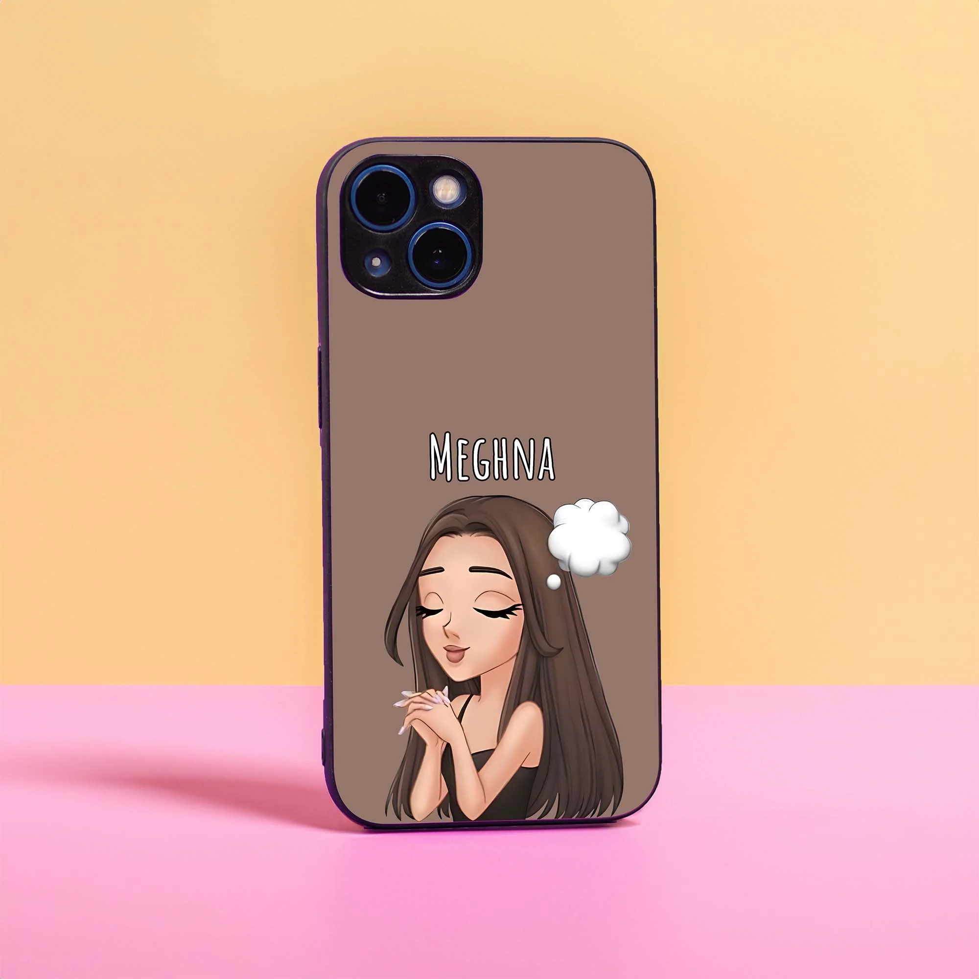 Thinking Girl Name Glass Case