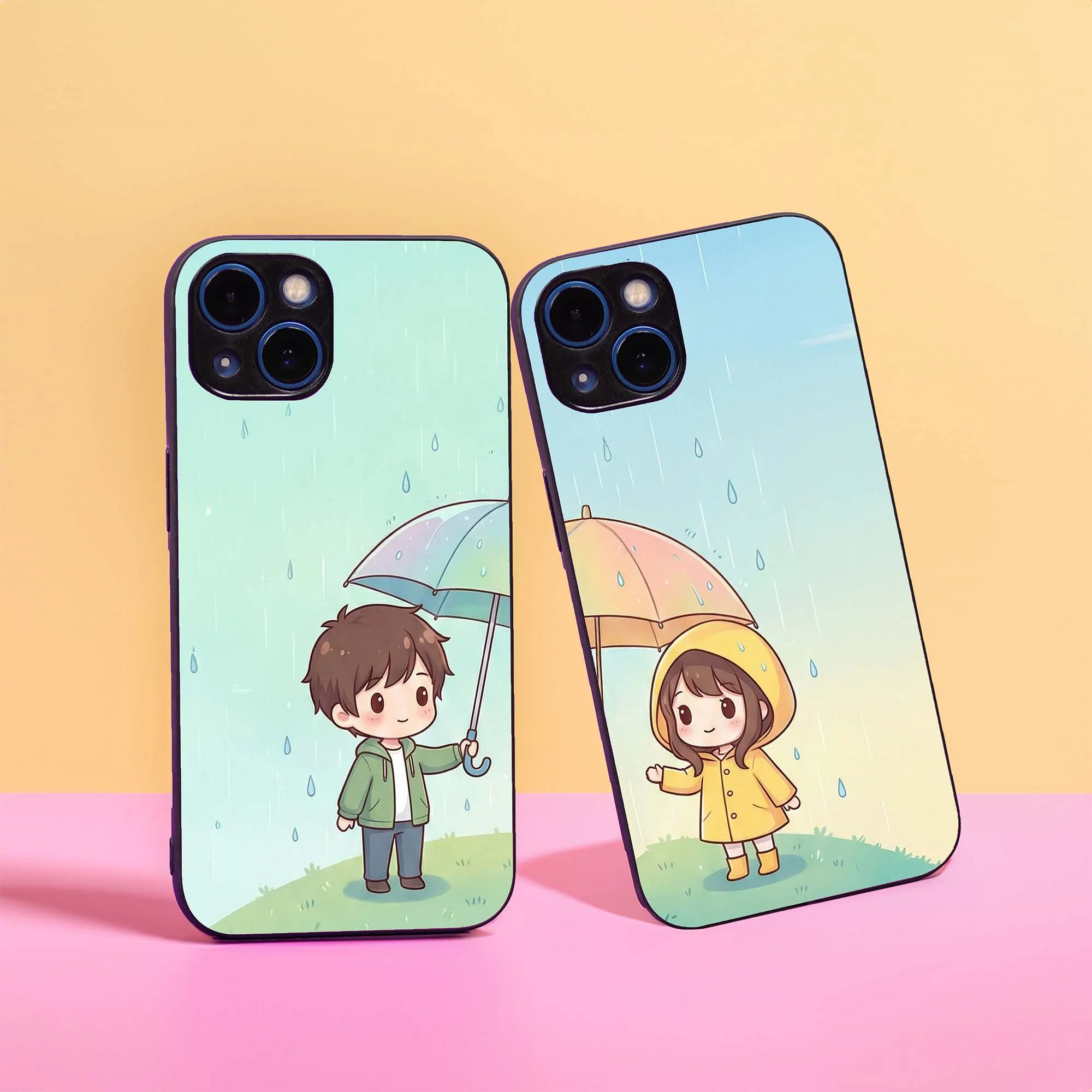 Under the same Umbrella Couple Glass Case
