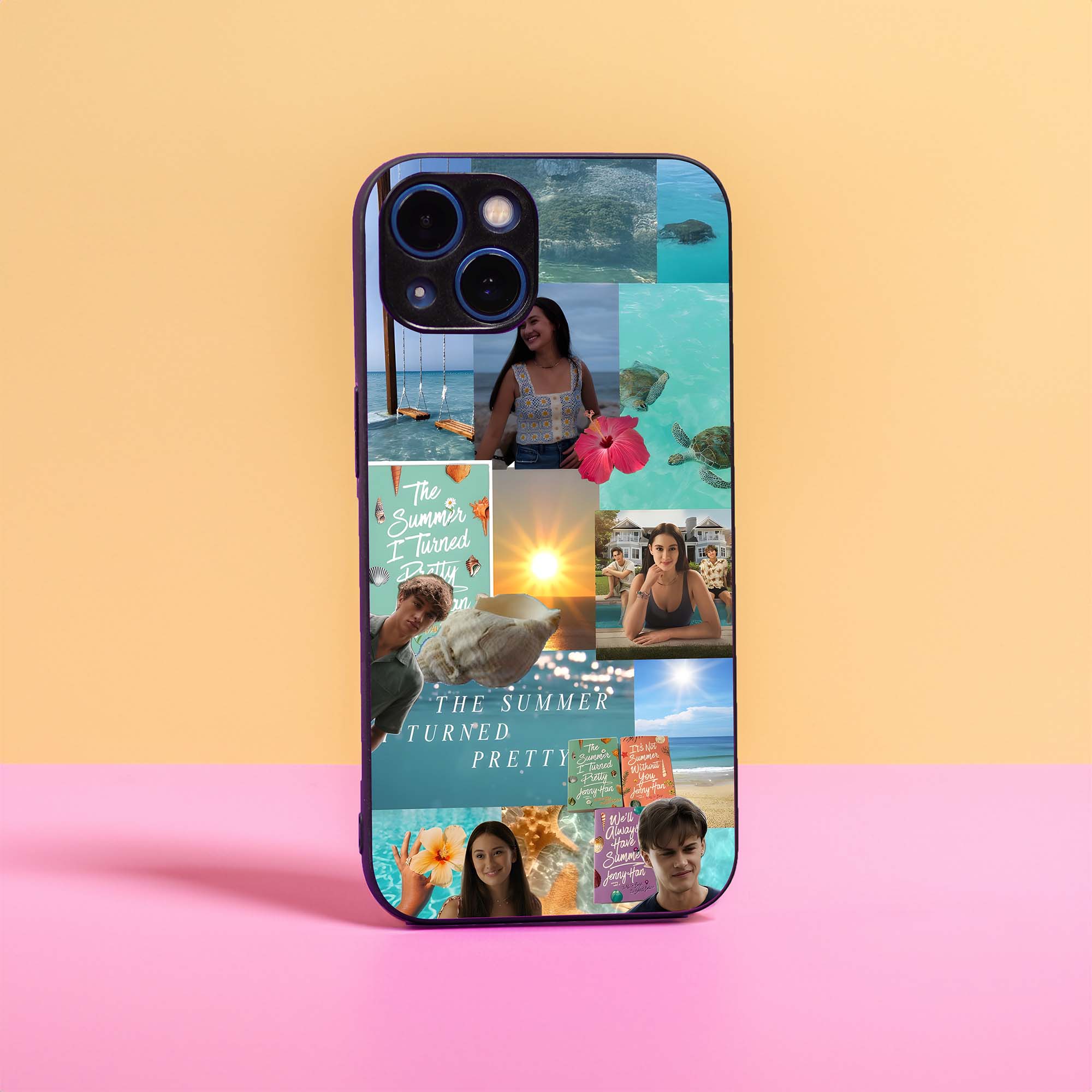 Vibrant Collage Glass Case