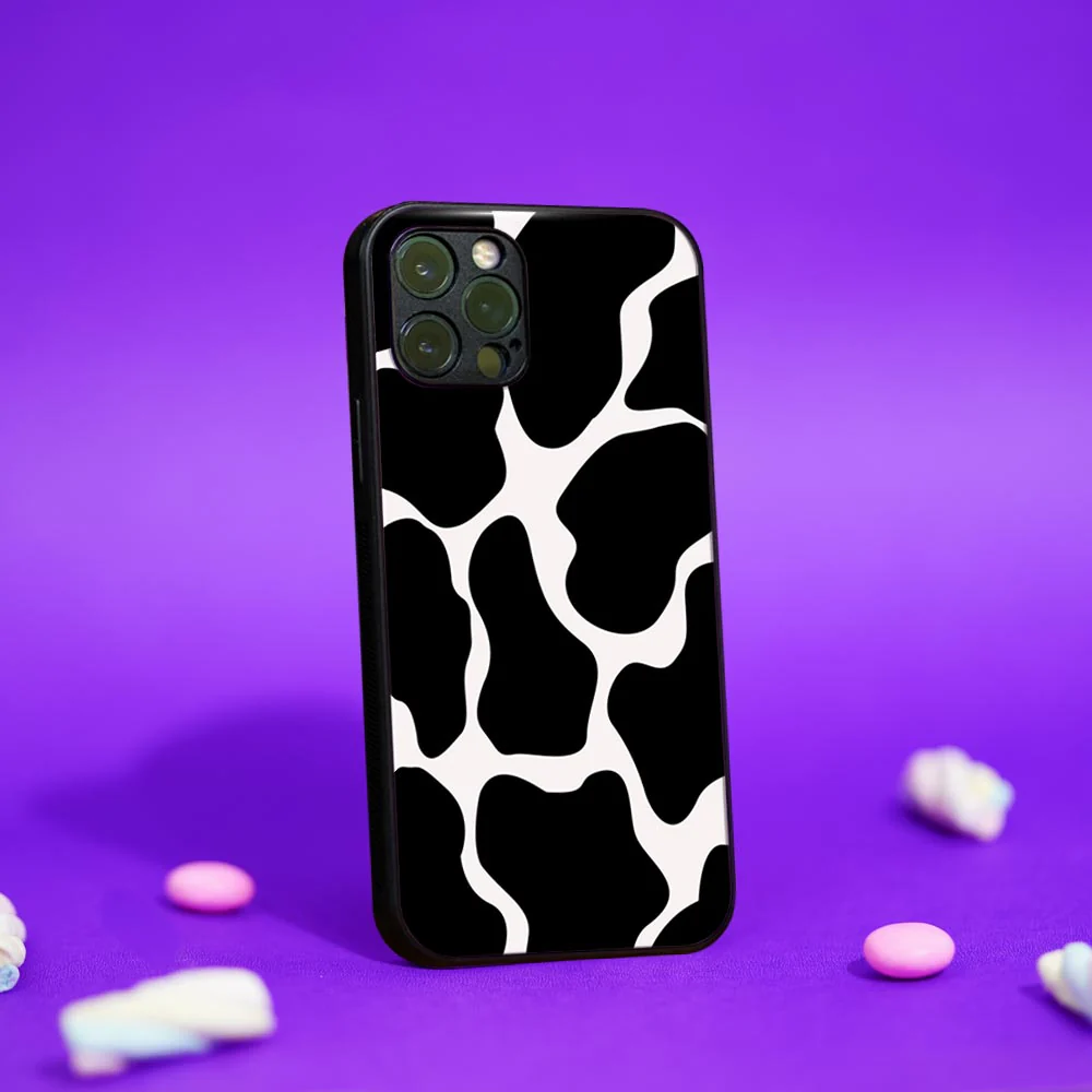 Y2K Cow Print Glass case