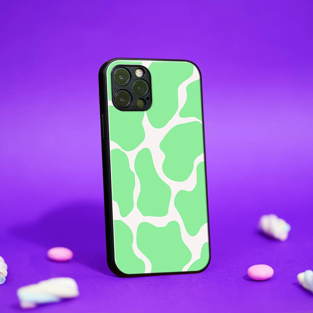 Y2K Cow Print Glass case - Image 3