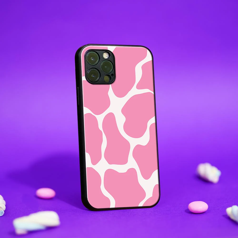 Y2K Cow Print Glass case - Image 5