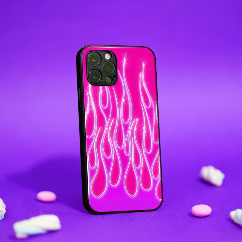 Y2K Diamond Flame Glass case