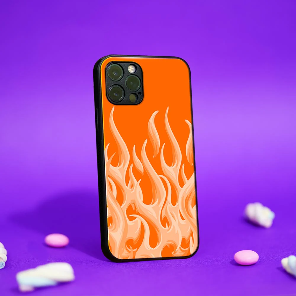 Y2K Flame Print Glass case - Image 2