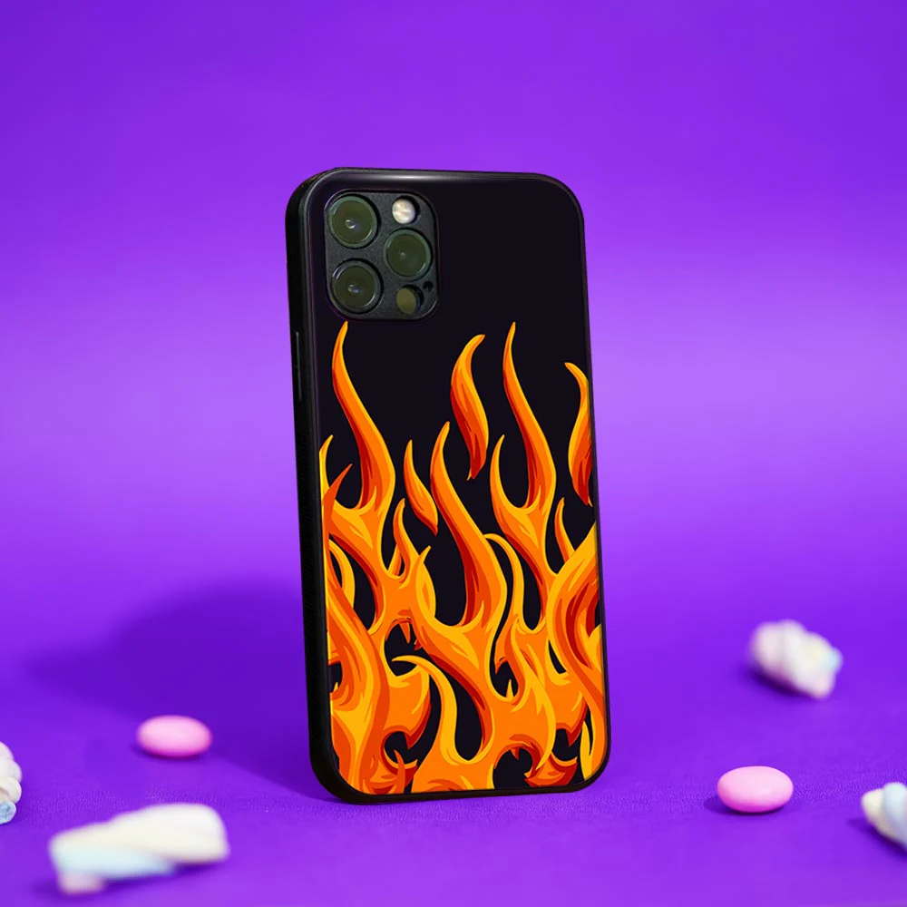 Y2K Flame Print Glass case - Image 3