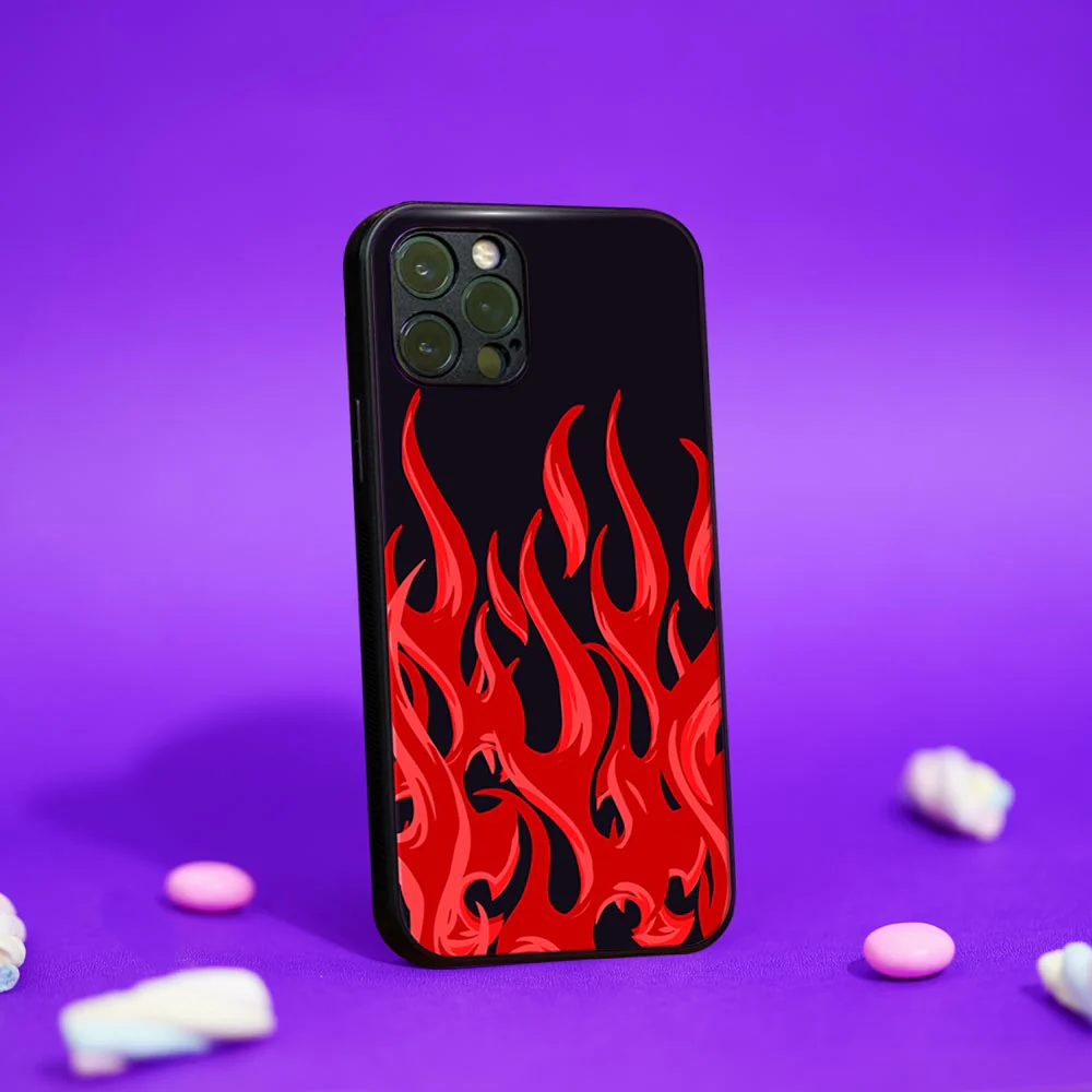 Y2K Flame Print Glass case - Image 4