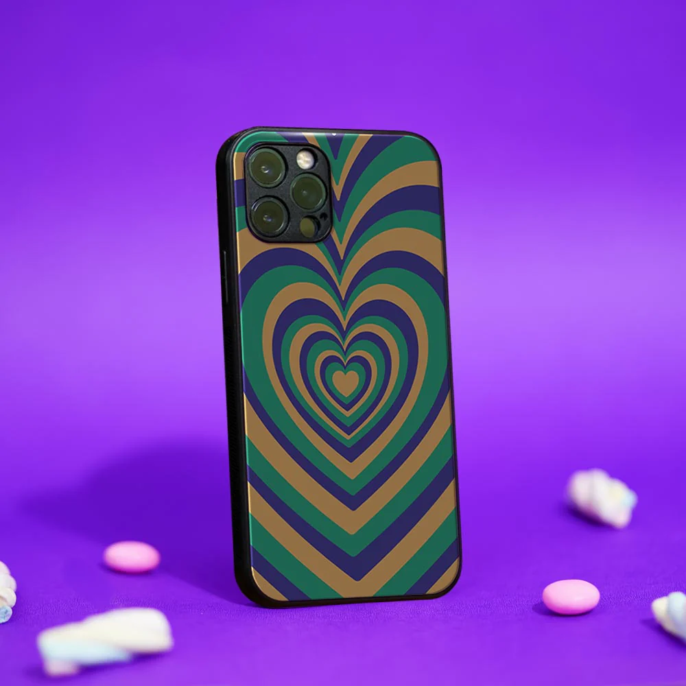 Y2K Hearts Glass case