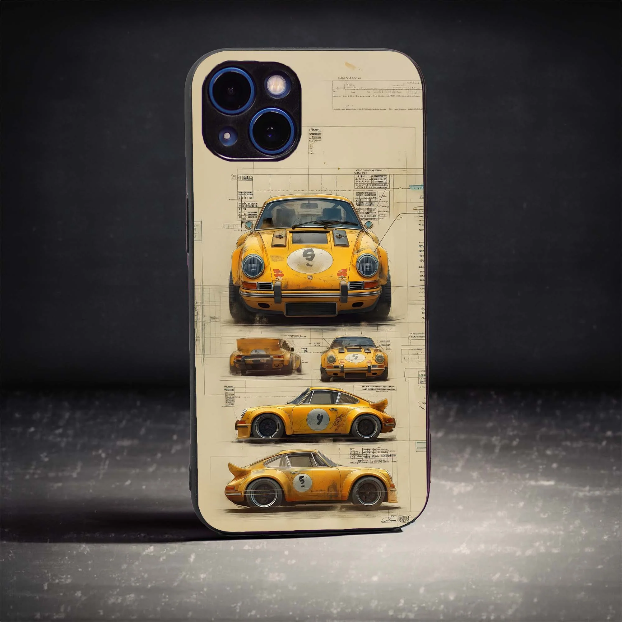 Yellow Fam Glass Case